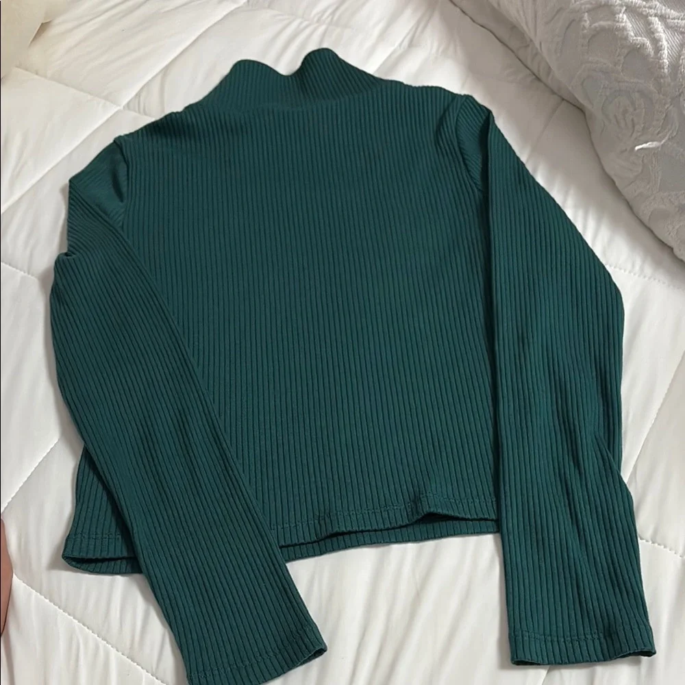 GAP Kids Teal Ribbed V-Neck Top
